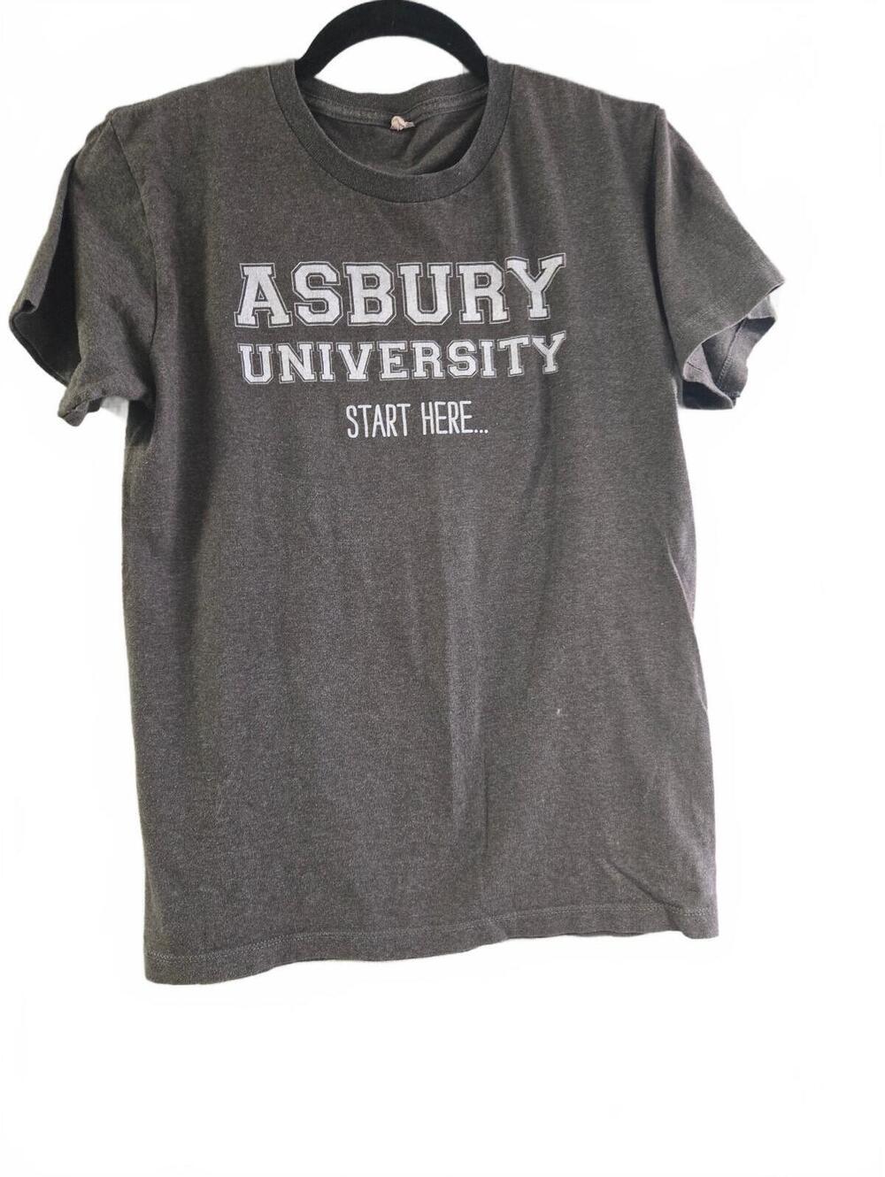 Asbury University Gray Graphic T-Shirt with Impact The World Print